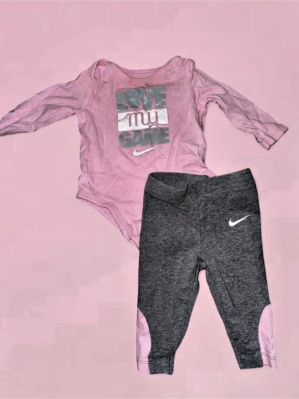Nike Pink & Gray Athletic Set